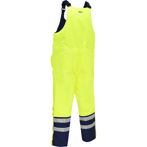 Bisley&reg; Extreme Cold Bib Overall, Polyester, Small, High Visibility Lime-Yellow Distribution Élite MP