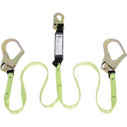 SA-54022-4 Shock Absorbing Lanyard, 4', Form Hook Center, Snap Hook Leg Ends, Polyester Distribution Élite MP