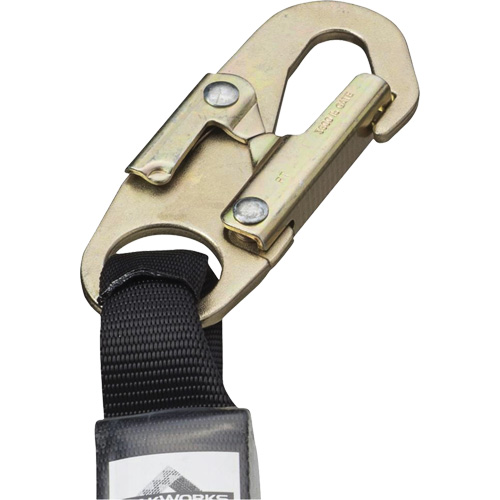 SA-5500-6 Shock Absorbing Lanyard, 6', Snap Hook Center, Snap Hook Leg Ends, Galvanized Steel Distribution Élite MP