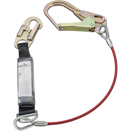 SA-5502-6 Shock Absorbing Lanyard, 6', Form Hook Center, Snap Hook Leg Ends, Galvanized Steel Distribution Élite MP