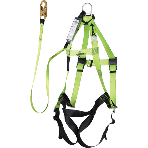 FBH-10000A6440-4 Harnais & longe classe A de 4' avec capacit&eacute; de 350 lb, Combinaison harnais/longe Distribution Élite MP