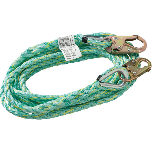 VL-1122-100 Vertical Lifeline Rope with Anchor End Snap Hook, Copolymer Distribution Élite MP