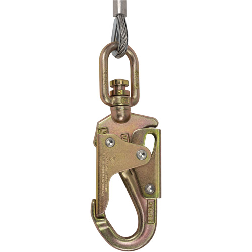 SRL-73302-40LE Cordage de s&eacute;curit&eacute; autor&eacute;tractable, 40', Acier galvanis&eacute;, Pivotant Distribution Élite MP