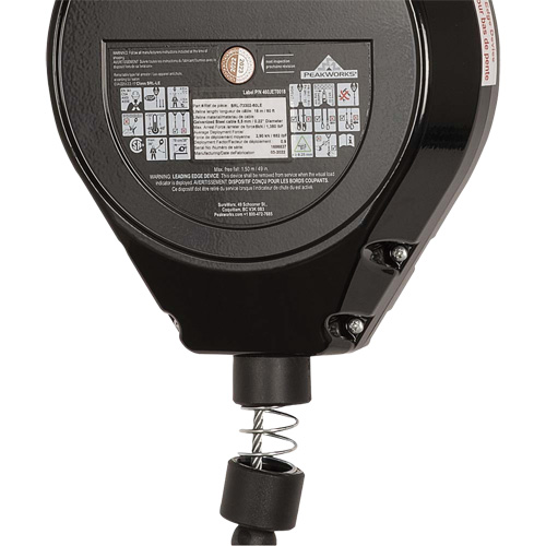 SRL-73302-60LE Cordage de s&eacute;curit&eacute; autor&eacute;tractable, 60', Acier galvanis&eacute;, Pivotant Distribution Élite MP