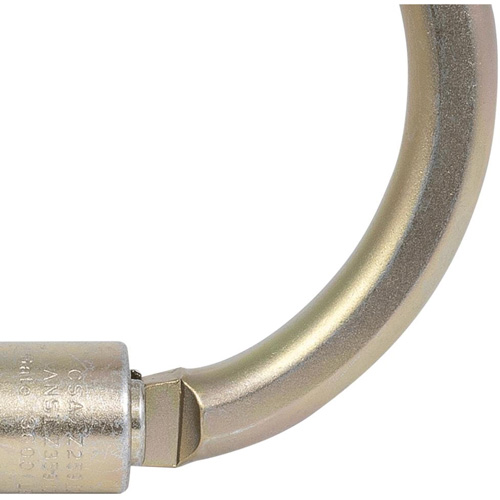 CP-04011-1 Zinc Plated Carabiner with 2" Gate Opening, Steel Distribution Élite MP