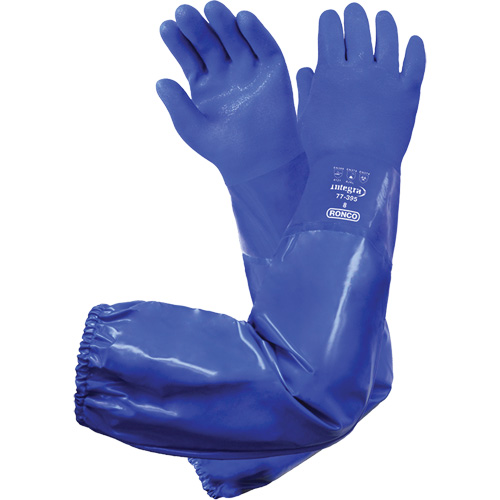 Gants triples enduits r&eacute;sistants aux produits chimiques Integra 77-395, Taille 8, 28" lo, PVC, Doublure en Coton Distribution Élite MP