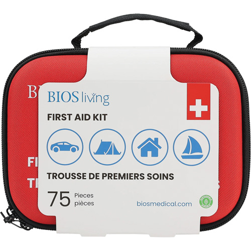 Trousse de premiers soins pour la maison et le voyage de 75 morceaux, Sac en nylon Distribution Élite MP