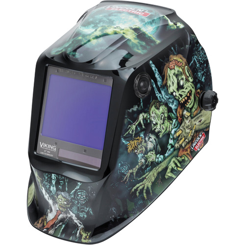 VIKING 3350 Zombie Welding Helmet, 3.74" L x 3.34" W View Area, 5 - 13 Shade Range Distribution Élite MP