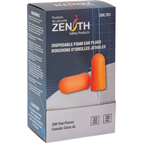 Foam Earplugs, Pair - Polybag Distribution Élite MP