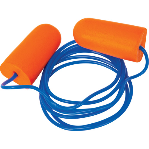 Bouchons d'oreilles en mousse, Paire - Sac en poly, Avec cordon Distribution Élite MP