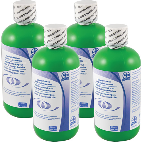 Additif pour pr&eacute;server l'eau dans les douches oculaires d'urgence autonomes, Canada, paquet de 4, 8 oz Distribution Élite MP