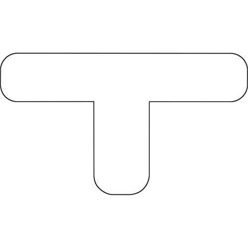 Formes pour le marquage des planchers, T, 9,5" lo x 6,5" la, Blanc, Vinyle Distribution Élite MP