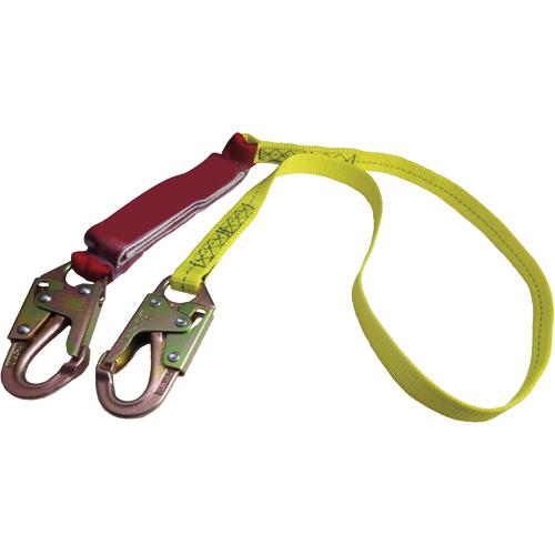 External Energy Absorber Lanyard with 3/4" Hook, 6', Snap Hook Center, Snap Hook Leg Ends, Polyester Distribution Élite MP