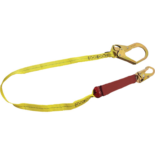 External Energy Absorber Lanyard with 2-1/4" Hook, 6', Snap Hook Center, Snap Hook Leg Ends, Polyester Distribution Élite MP