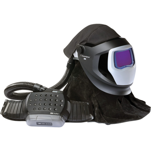 Ensemble de mise &agrave; niveau du syst&egrave;me de respirateur &agrave; &eacute;puration d'air propuls&eacute; Adflo avec casque Versaflo de la s&eacute;rie M et &eacute;cran de soudage Speedglas, Masque de soudage, Pile Lithium-ion Distribution Élite MP