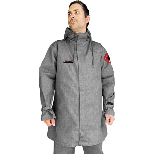 CoreMAX FR 35" Jacket with Attache Hood, 3X-Large, Grey Distribution Élite MP