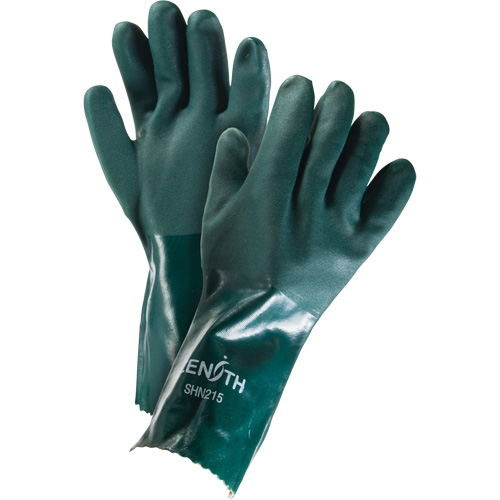 Gants verts &agrave; double enduit, 14" lo, PVC, Doublure en Jersey de coton, 70 mils Distribution Élite MP