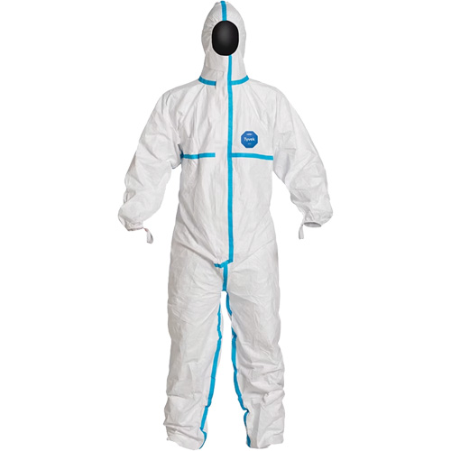 Hooded Coveralls, X-Large, White, Tyvek&reg; 600 Distribution Élite MP