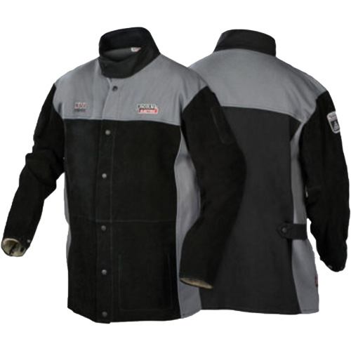 Veste de soudage FR robuste de s&eacute;rie XVI, Cuir, Moyen, Noir Distribution Élite MP