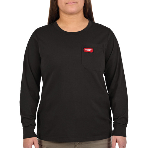 T-shirt &agrave; manches longues avec poches GRIDIRON, Femmes, T-petit, Noir Distribution Élite MP