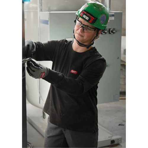 T-shirt &agrave; manches longues avec poches GRIDIRON, Femmes, T-petit, Gris Distribution Élite MP