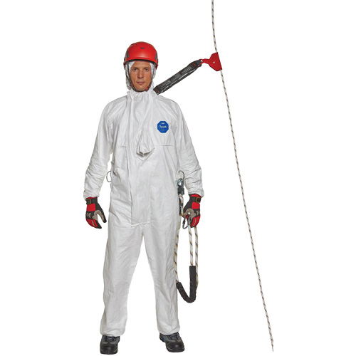 Harness-Compatible Disposable Coverall, Small, White, Tyvek&reg; 500 Distribution Élite MP