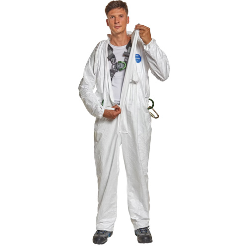 Harness-Compatible Disposable Coverall, Small, White, Tyvek&reg; 500 Distribution Élite MP