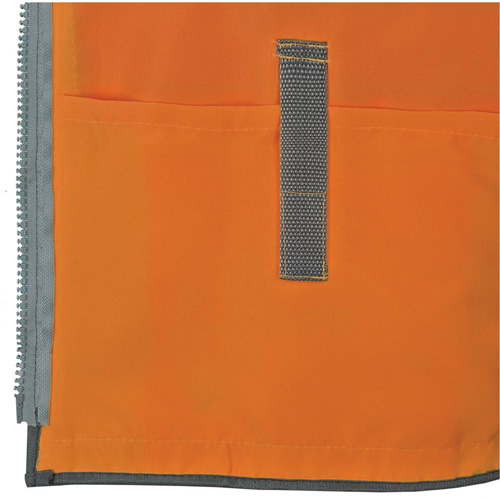 Veste de s&eacute;curit&eacute; pour arpenteur Pioneer avec fermeture &agrave; glissi&egrave;re et dos en maille, Orange haute visibilit&eacute;, Petit, Polyester Distribution Élite MP
