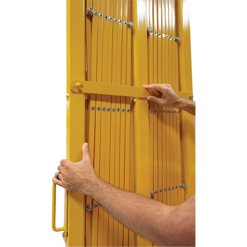 Barri&egrave;re extensible, 84" h x 20' lo, Jaune Distribution Élite MP