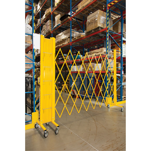 Barri&egrave;re extensible, 84" h x 20' lo, Jaune Distribution Élite MP