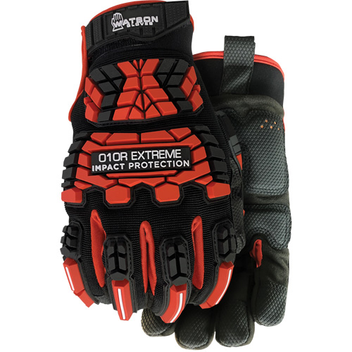 Gants r&eacute;sistants aux chocs rouges Extreme 010R, T-petit, Paume en Microfibre, Poignet Boucle et crochet Distribution Élite MP