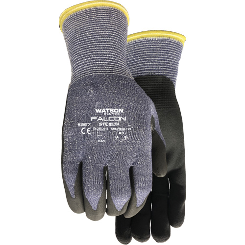 Gants r&eacute;sistant &agrave; la coupe Stealth Falcon 367, Taille Petit, Calibre 15, Rev&ecirc;tement Mousse de nitrile, Enveloppe en Fibre de verre/PEHP/Nylon/Spandex, ASTM ANSI niveau A3/EN 388 niveau C Distribution Élite MP