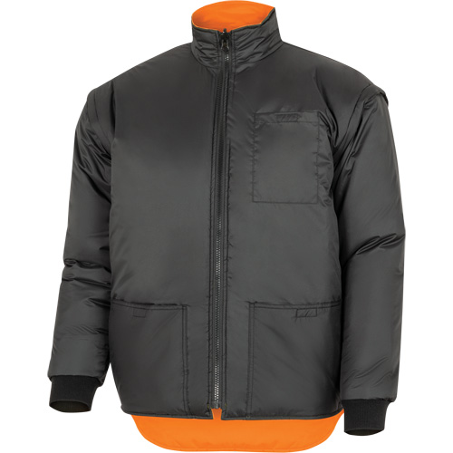 Parka de s&eacute;curit&eacute; d'hiver imperm&eacute;able 7-en-1 5056 Pioneer Yukon, Polyester, Noir/Orange haute visibilit&eacute;, T-petit Distribution Élite MP
