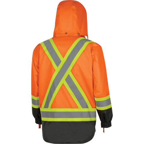 Parka de s&eacute;curit&eacute; d'hiver imperm&eacute;able 7-en-1 5056 Pioneer Yukon, Polyester, Noir/Orange haute visibilit&eacute;, T-petit Distribution Élite MP