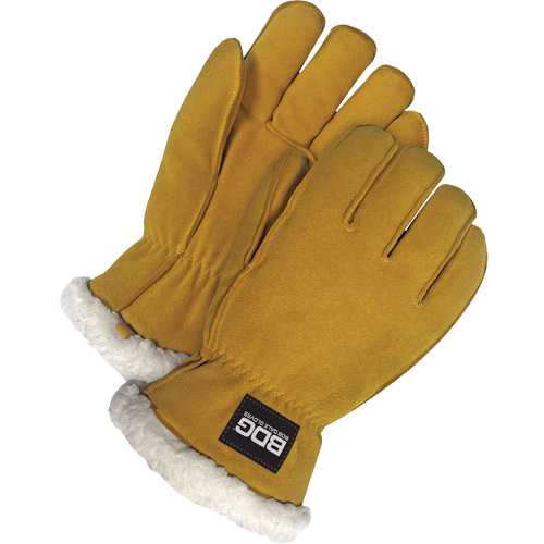 Gants de conducteur, Moyen, Paume en Cuir de daim refendu, Tissu-laine Distribution Élite MP