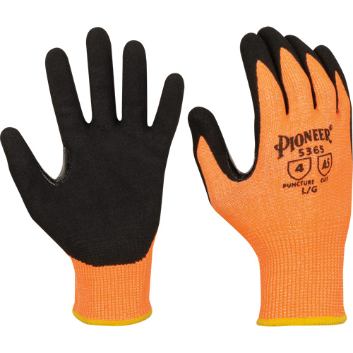 Gants r&eacute;sistants &agrave; la coupe compatibles avec les &eacute;crans tactiles, Taille Petit, Calibre 13, Rev&ecirc;tement Nitrile, Enveloppe en Polyester/PEHP, ASTM ANSI niveau A5 Distribution Élite MP