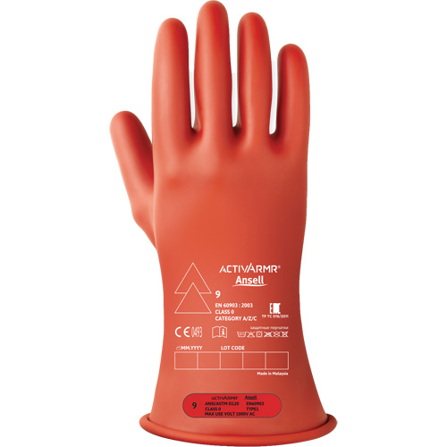 Gants &eacute;lectriques isol&eacute;s ultra l&eacute;gers ActivArmr RIG R011RUL, ASTM classe 0, Taille 11, 11" lo Distribution Élite MP