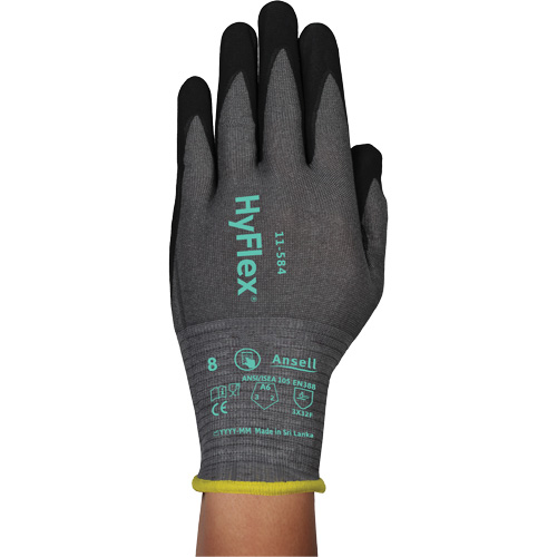 Gants r&eacute;sistants &agrave; la coupe HYFLEX 11-584, Taille 6/T-petit, Calibre 21, Rev&ecirc;tement Mousse de nitrile, Enveloppe en PEHP/Intercept, ASTM ANSI niveau A6/EN 388 niveau F Distribution Élite MP