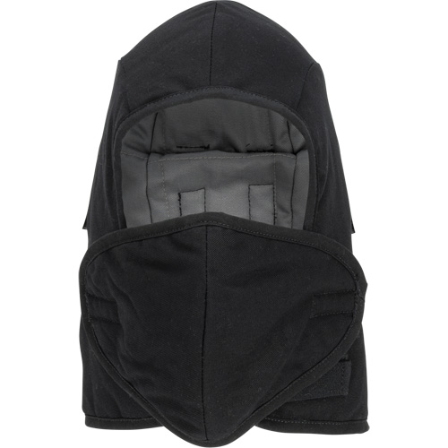 Pioneer 766A Flame-Resistant Quilted Hard Hat Liner with Detachable Mouthpiece, Black/Grey, Cotton/FR-Tech&reg;/Modacrylic/Nylon Distribution Élite MP