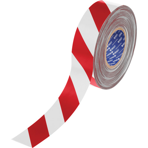 Ruban de marquage pour plancher ToughStripe Max, 2" x 100', Polyester, Rouge et blanc Distribution Élite MP
