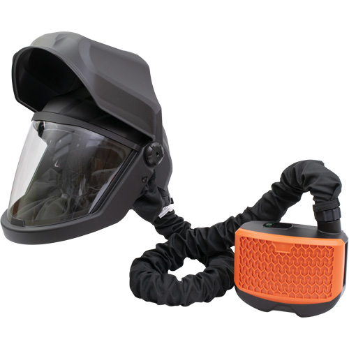PEAKAIR DEFENDER Visor with Flip-Front & X90VX Blower Kit, Facepiece Respirator/Welding Helmet, Lithium-Ion Battery Distribution Élite MP