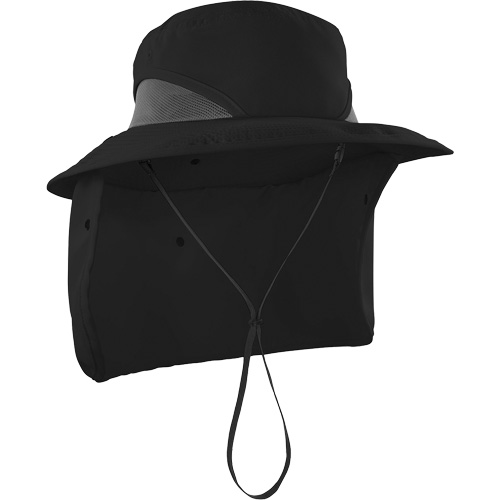 Chapeau de garde forestier 8934 Chill-Its avec prot&egrave;ge-nuque, grand/ T-grand, Noir Distribution Élite MP