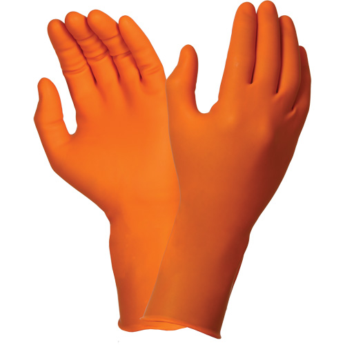 Gants jetables TOUCHNTUFF 93-800, 10/9,5, Latex/N&eacute;opr&egrave;ne/Nitrile, 23,6-mils, Sans poudre, Orange Distribution Élite MP