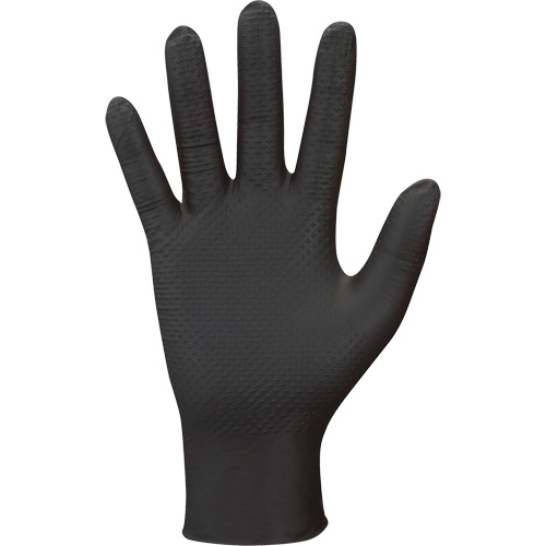 Gants jetables 709B PyraGrip, 10/T-Grand, Nitrile, 8 mils, Sans poudre, Noir Distribution Élite MP