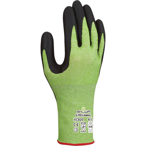 Gants r&eacute;sistants &agrave; la coupe S-TEX Alpha XC820, Taille T-Grand/9, Calibre 18, Rev&ecirc;tement Nitrile micromousse, Enveloppe en Tungst&egrave;ne, ASTM ANSI niveau A6/EN 388 niveau F Distribution Élite MP
