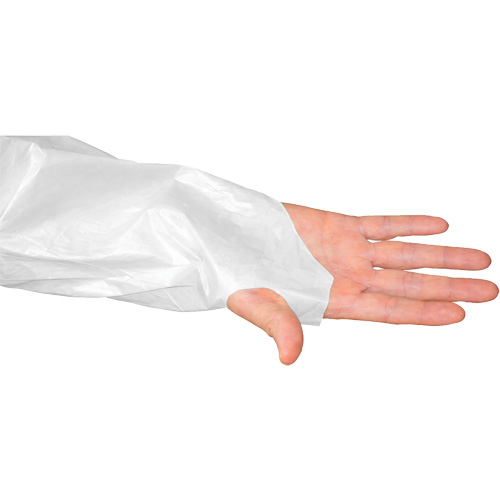 Blouse CoverMe avec passe-pouces, Taille unique, Blanc, Poly&eacute;thyl&egrave;ne Distribution Élite MP
