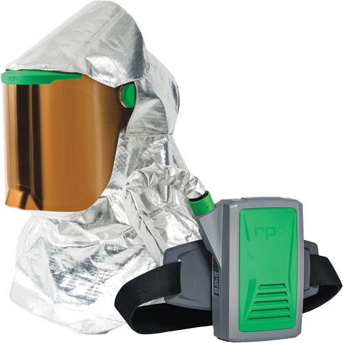 Respirateur &agrave; chaleur radiante Z-Link avec souffleur & montage &agrave; la ceinture, Respirateur &agrave; masque/Capuchon & visi&egrave;re, Pile Lithium-ion Distribution Élite MP