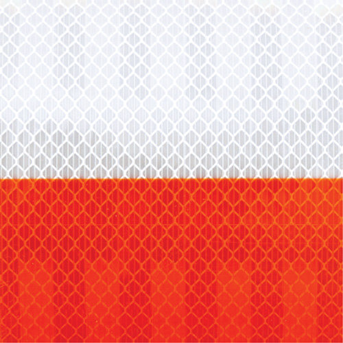 Pellicule souple pour chantiers routiers &agrave; haute intensit&eacute; 382VHIP, 5" la x 150' lo, Orange et blanc Distribution Élite MP