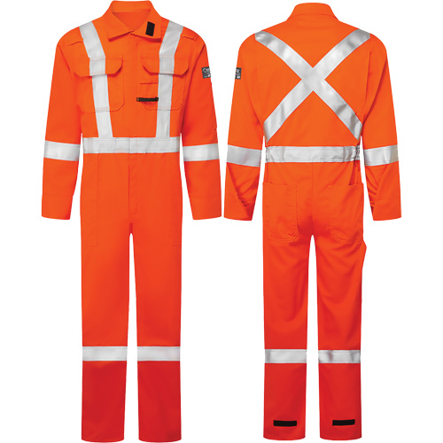 Combinaisons Avenger, 7 oz, Taille 48, Orange haute visibilit&eacute; Distribution Élite MP