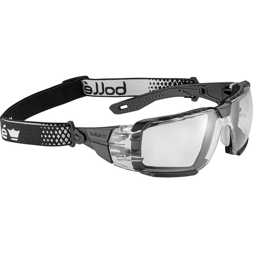 RUSH+ 2.0 XP M/L Safety Glasses with Black & Grey Frame, Clear Lens, Anti-Fog/Anti-Scratch, ANSI Z87+ Distribution Élite MP